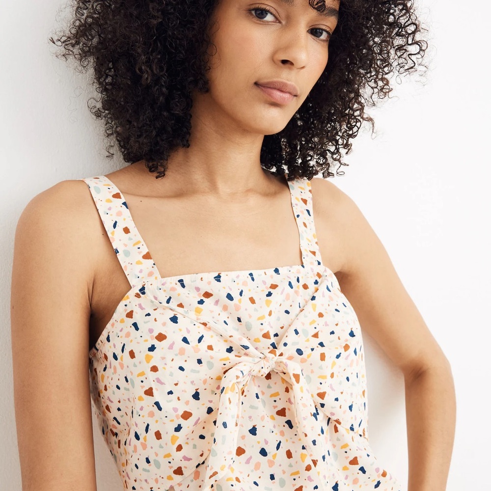 Madewell Terrazzo Tie-Front Cami Top- Size 6